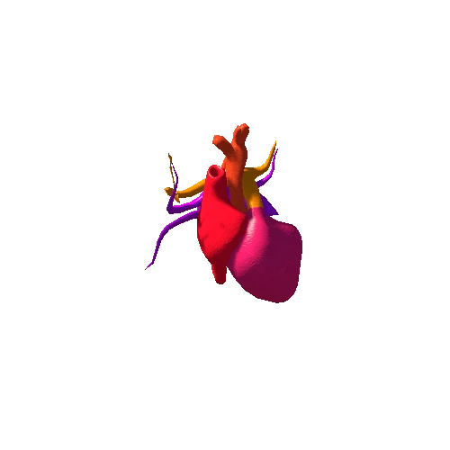 heart color low poly prefab